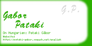 gabor pataki business card