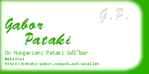 gabor pataki business card